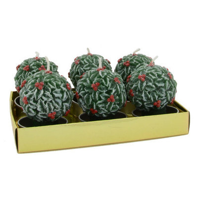 Fantastic Craft Holly Bal Tea Light Novelty Candle
