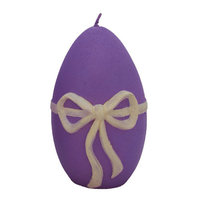 Fantastic Craft Egg Ribbon Novelty Candle Color: Purple, Size: 7.75
