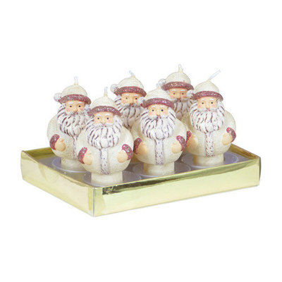 Fantastic Craft Santa Boxed Tea Light Novelty Candle Set