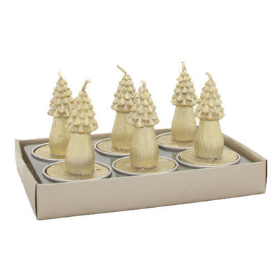 Fantastic Craft Cypress Tree Tea Light Novelty Candle Color: Red