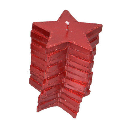 Fantastic Craft Stacking Stars Novelty Candle Color: Red