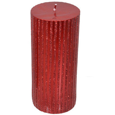Fantastic Craft Pillar Candle Color: Red, Size: 4