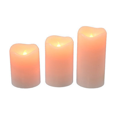 Fantastic Craft 3 Piece Candle Set with Remote Color: Red