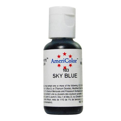AmeriColor Soft Gel Paste SKY BLUE .75oz Cake Decorating Food Color