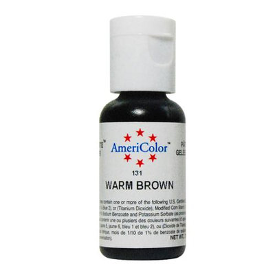 AmeriColor Soft Gel Paste WARM BROWN .75oz Cake Decorating Food Color