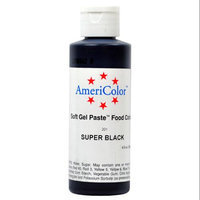 AmeriColor Soft Gel Paste SUPER BLACK 4.5oz Cake Decorating Food Color
