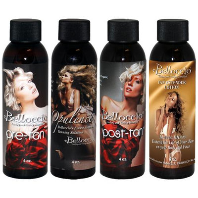Turbo Tan Belloccio 5 SOLUTION VARIETY KIT Sunless Airbrush DHA Spray Tanning Pre Post Tan