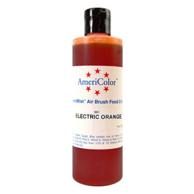 Americolor Amerimist Electric Orange 9 Ounce Airbrush Food Color