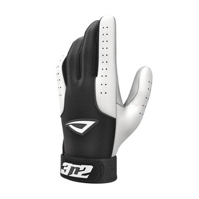 3N2 Sports 3N2 Sheepskin Leather Pro Batting Gloves 1 Pair Small Black/White Small/Black White