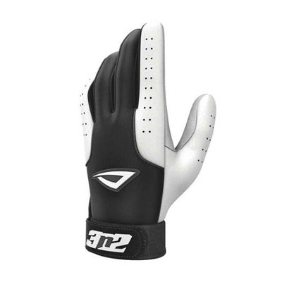 3N2 Sports 3N2 Sheepskin Leather Pro Batting Gloves 1 Pair Medium Black/White Medium/Black White