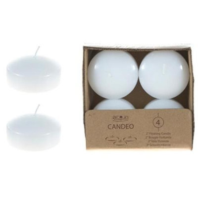 DDI 1756870 2 in. Unscented Floating Candles - White