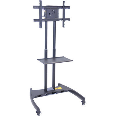 H Wilson Adjustable Stand Cart For 32 - 60 Flat Panel LED LCD TV With Shelf