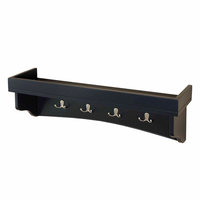 Alaterre Furniture Shaker Cottage Coat Hooks w/Tray - Sand