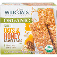 Wild Oats Marketplace Organic Crunchy Oats & Honey Granola Bars, 1.48 oz, 6 count