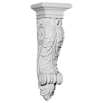 Ekena Millwork 8-in x 22.875-in Acanthus Polyurethane Corbel COR08X06X23AC