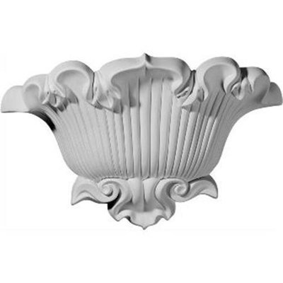 Ekena Millwork Shell 15-in x 9.625-in Polyurethane Sconce SCO15X04X09SH