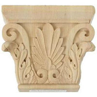 Ekena Millwork Chesterfield 6.5-in x 0.46-ft Alder Wood Capital Entry Door Casing Accent