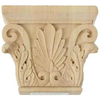 Ekena Millwork Chesterfield 6.5-in x 0.46-ft Alder Wood Capital Entry Door Casing Accent