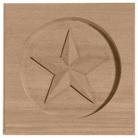 Ekena Millwork Austin Star Square Wood Rosette ROS05X05AUMA