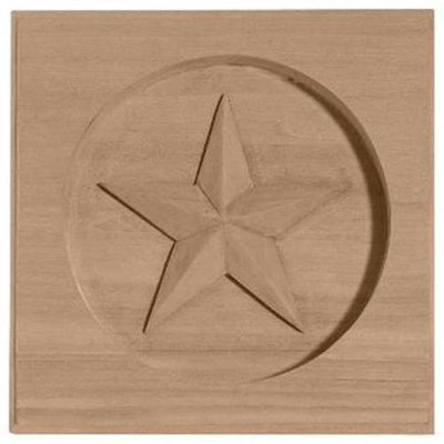 Ekena Millwork Austin Star Square Wood Rosette ROS05X05AUMA