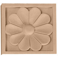 Ekena Millwork Large Medway Square Wood Rosette ROS05X05MEMA
