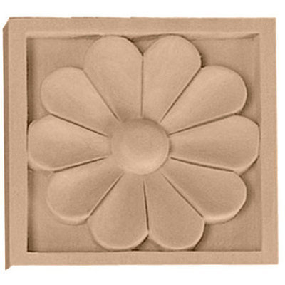 Ekena Millwork Large Medway Square Wood Rosette ROS05X05MEMA