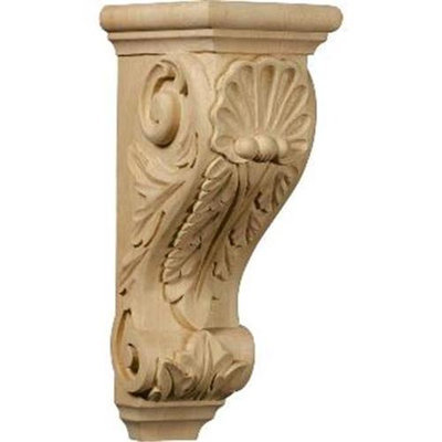 Ekena Millwork 5-in x 14-in Red Oak Shell Wood Corbel