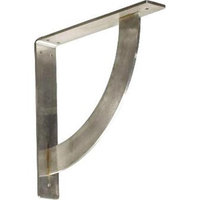 Ekena Millwork Bulwark 12-in x 2-in x 12-in Stainless Steel Countertop Support Bracket BKTM02X12X12BUSS