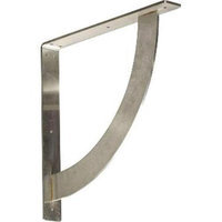 Ekena Millwork Bulwark 16-in x 2-in x 16-in Stainless Steel Countertop Support Bracket BKTM02X16X16BUSS