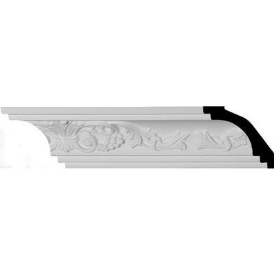 Ekena Millwork 2.5-in x 7.88-ft Polyurethane Quentin Crown Moulding MLD02X02X03QU