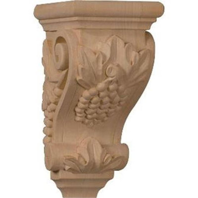 Ekena Millwork 3.5-in x 7-in Walnut Grape Wood Corbel