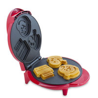 Smart Planet WM6S Peanuts Snoopy and Charlie Brown Waffle Maker, Red