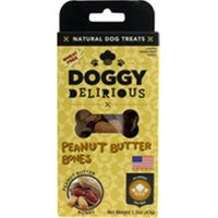 Doggy Delirious Natural Dog Treats Peanut Butter Bones 1.5 oz