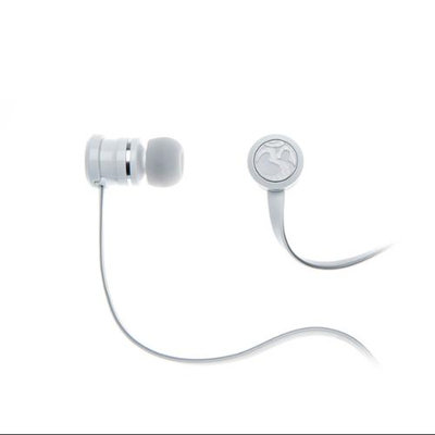OM AUDIO INEARPEACE White In-ear Headphone w/Mic and Remote for Apple