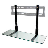 Simple Shelving Solutions 36 Black Glass Tv Smartshelf