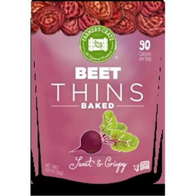 Farmers Crate Gluten Free Baked Fruit Thins Beet - 0.9 Ounce Pack of 8