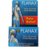 Flanax Naproxen Sodium USP Pain Reliever/Fever Reducer Tablets, 220mg, 10 count