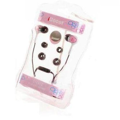 iBoost EP0807PK Stereo Earphones With Volume Control Pink