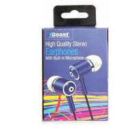 iBoost EPM4420BL Earphones With Built In Microphone & Metal Earplugs Blue