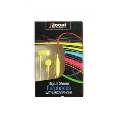 iBoost EPM1218YW Earphone With Built-In Microphone Yellow