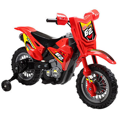 Big Toys USA MM-3999B-Red Dirt Bike 6v Red