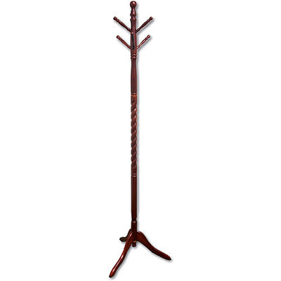 Ore International N10061-CH Twist Cherry Wooden Coat Rack