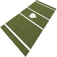 DuraPlay BaseBall 6 ft. x 12 ft. Home Plate Mat in Green HPTG