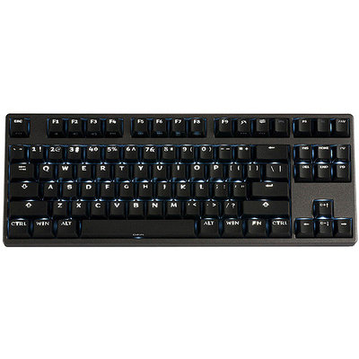 Tg3 Electronics Inc Deck 87 key, Two shot molded keycaps, White LED, Blue MX Switch (tactile - clicky feel)