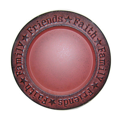 Craft Outlet Faith-Family-Friend Dish, Barn Red