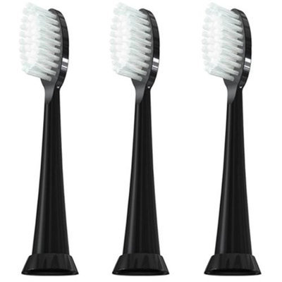 Tao Clean Ultrasonic Toothbrush Replacement Heads - 3 Pack (Deep Space Black)