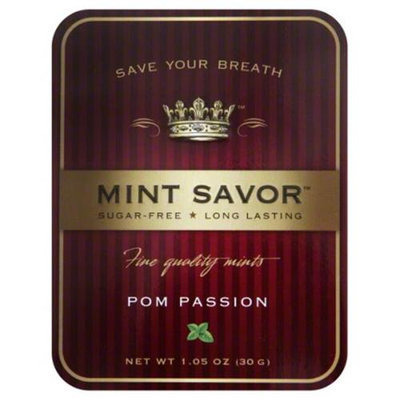 Mint Savor Mint Tin Pomegranate Passion Fruit 1.05 Oz Case of 12