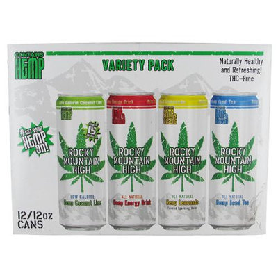 Rocky Mountain High 12-Fluid Ounce Hemp Mixed Pack Drink, 12 Pack