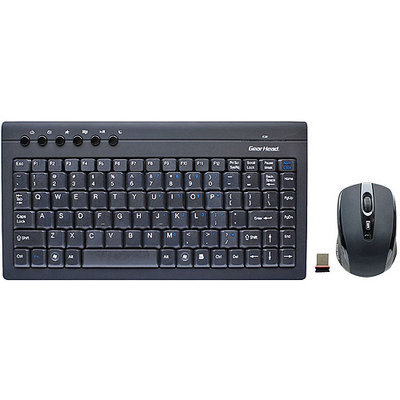 Gear Head Mini Wireless Keyboard With Optical Mouse