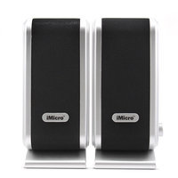 Imicro USB 2.0 2-Piece Speakers (Black/Silver) SPIMD168B